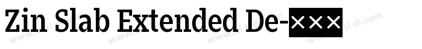 Zin Slab Extended De字体转换